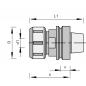 Preview: Stehle Spannzangen-Futter mit HSK-Schaft 50811234 Zeichnung