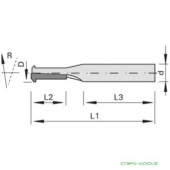 Stehle 3519 Profil-Nut-Schaftfräser VHW - für Lamello Clamex P® - Zeichnung 186879