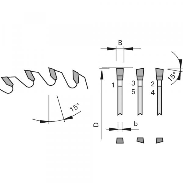 Stehle 58808701  Matador 5-Format-Kreissägeblatt "G5" Zeichnung