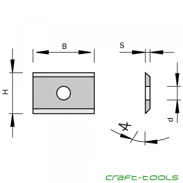 Stehle 52543  Wendeplatten mit 2 Schneidkanten Zeichnung